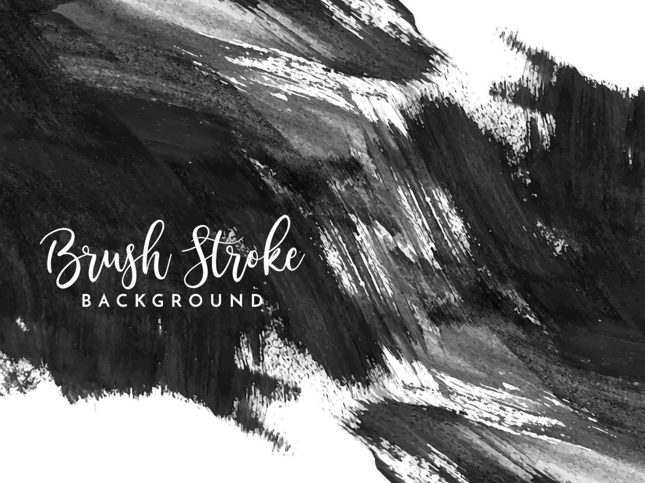 Abstract black watercolor brush stroke background vector