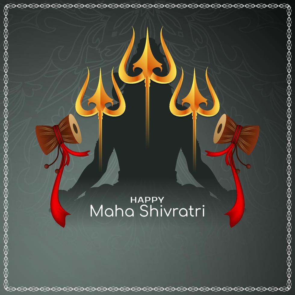 contento maha shivratri festival elegante decorativo antecedentes vector