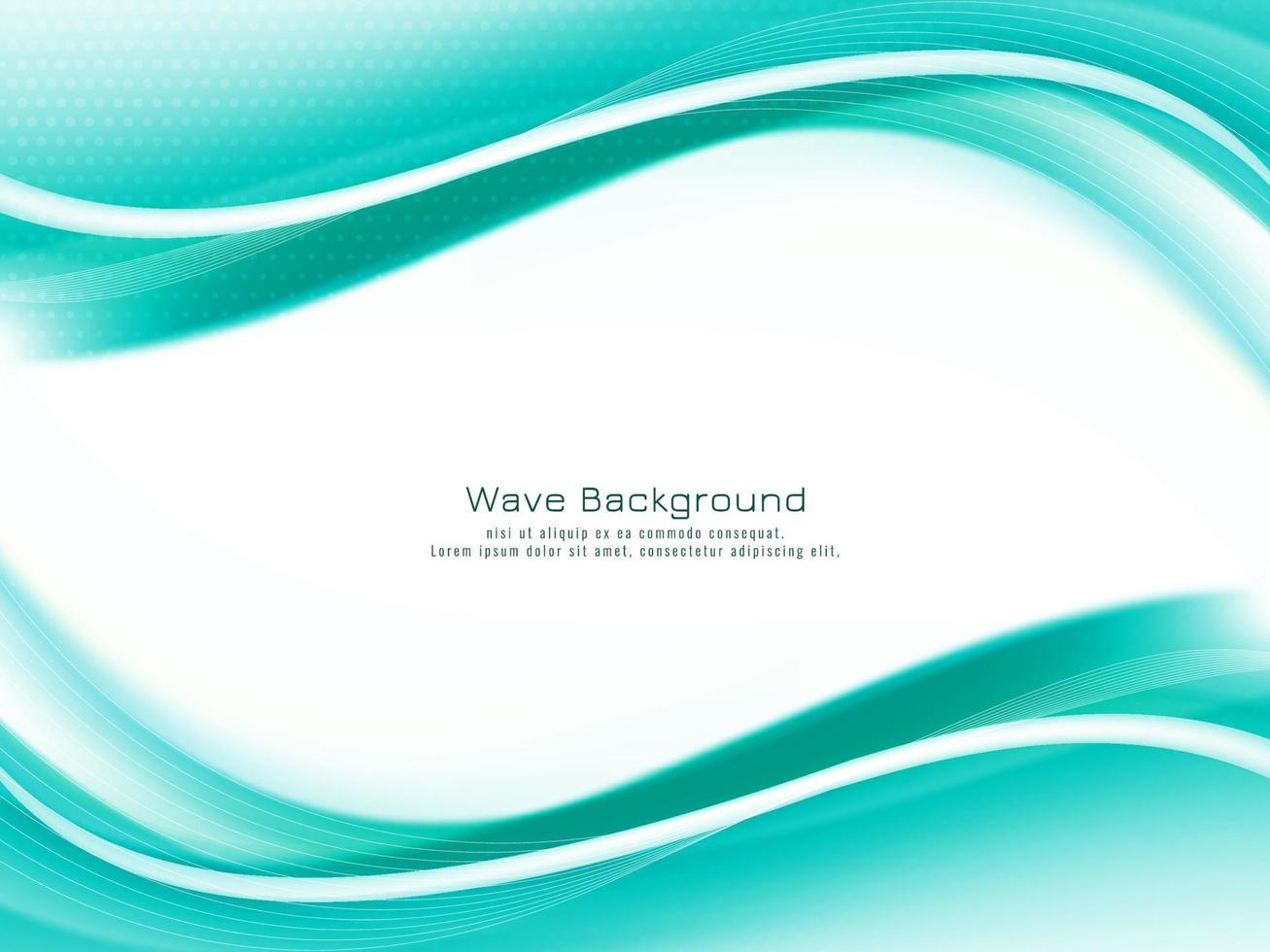 Abstract soft green wave design background vector