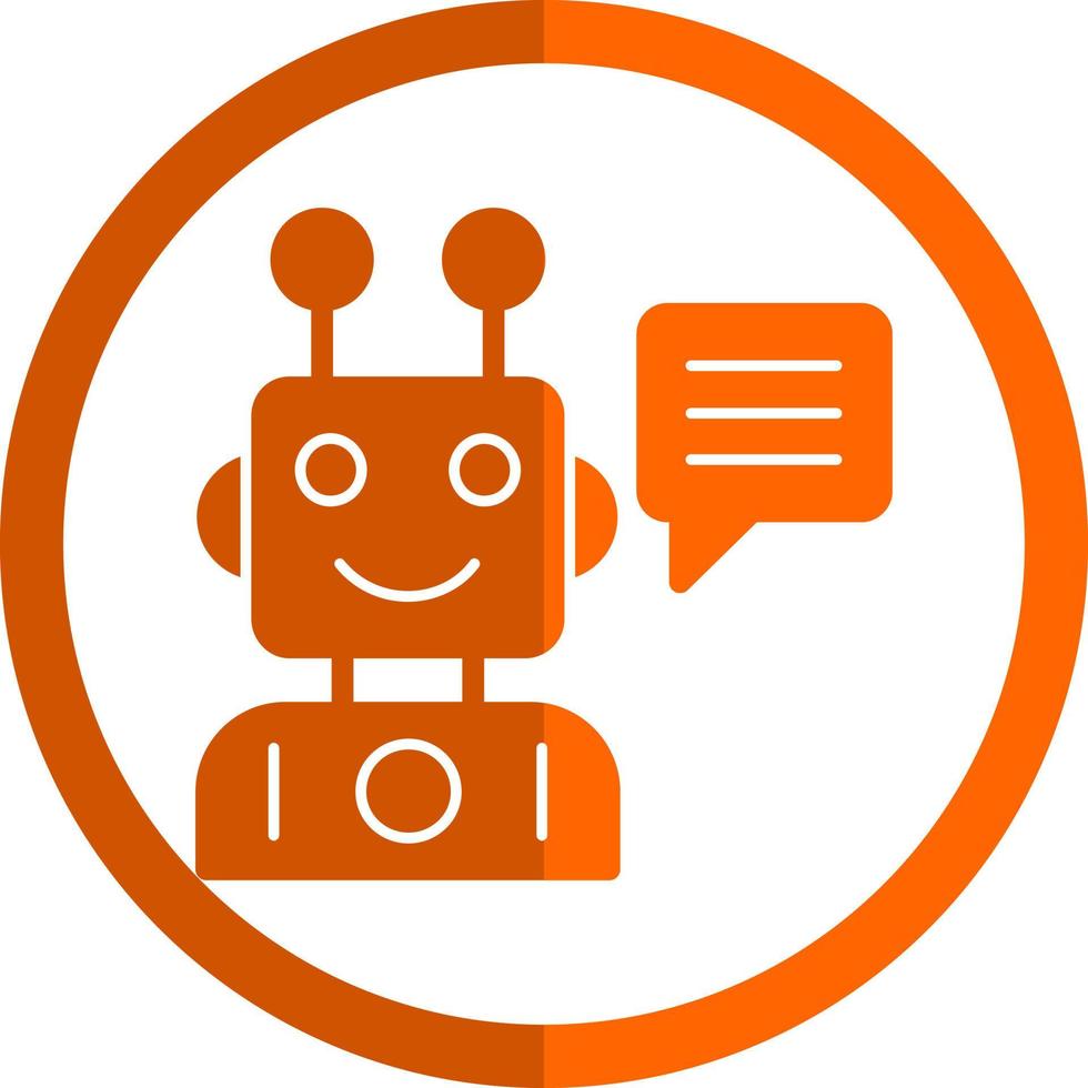 Robot Assistant Vector Icon Design