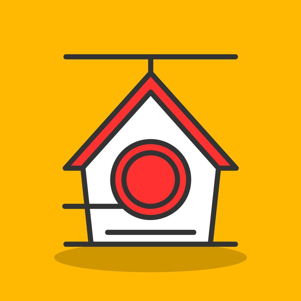 Bird House Vector Icon Design