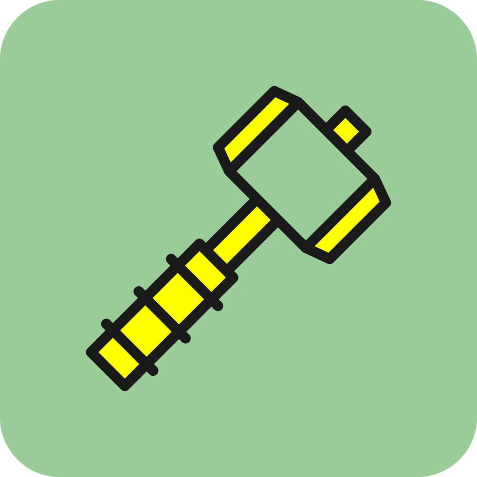 Thor Hammer Vector Icon Design