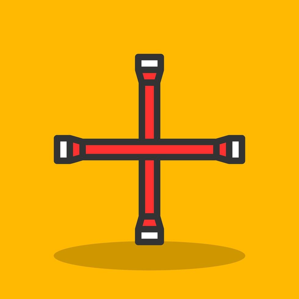 Lug Wrench Vector Icon Design