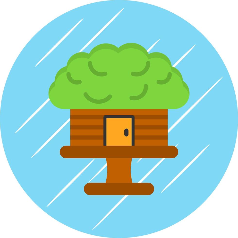 icono de vector de casa de árbol