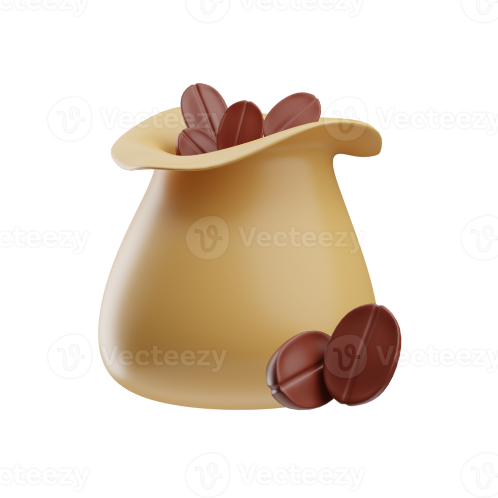 coffee object Coffee Beans illustration 3d png