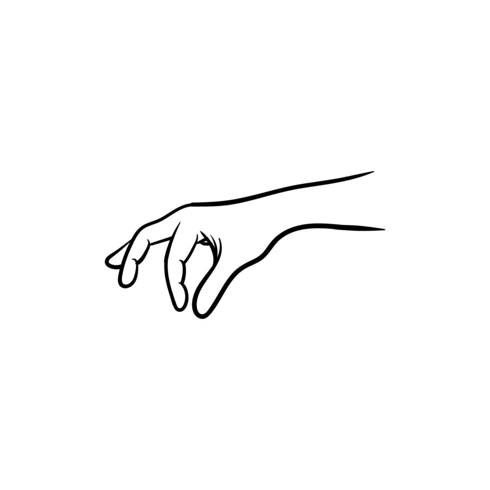 hand gesture line creative illustration design vector