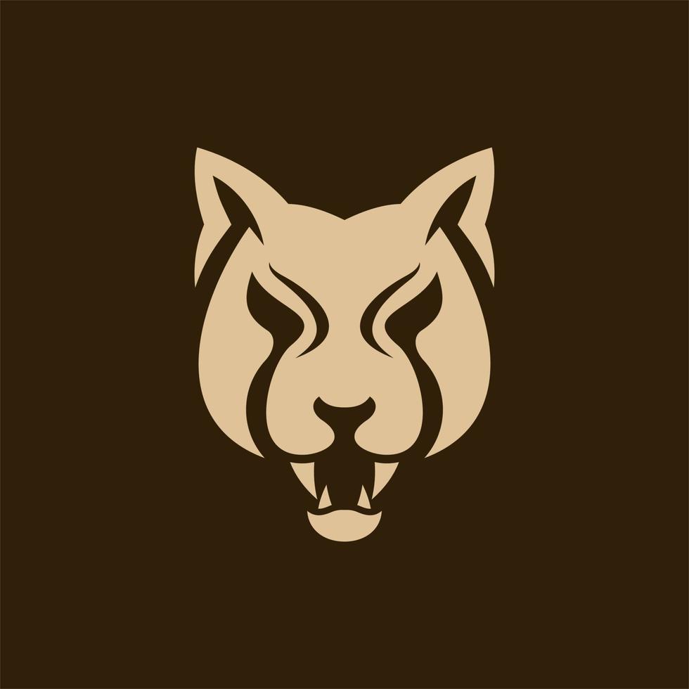 Leopard head animal illustration creative design vector