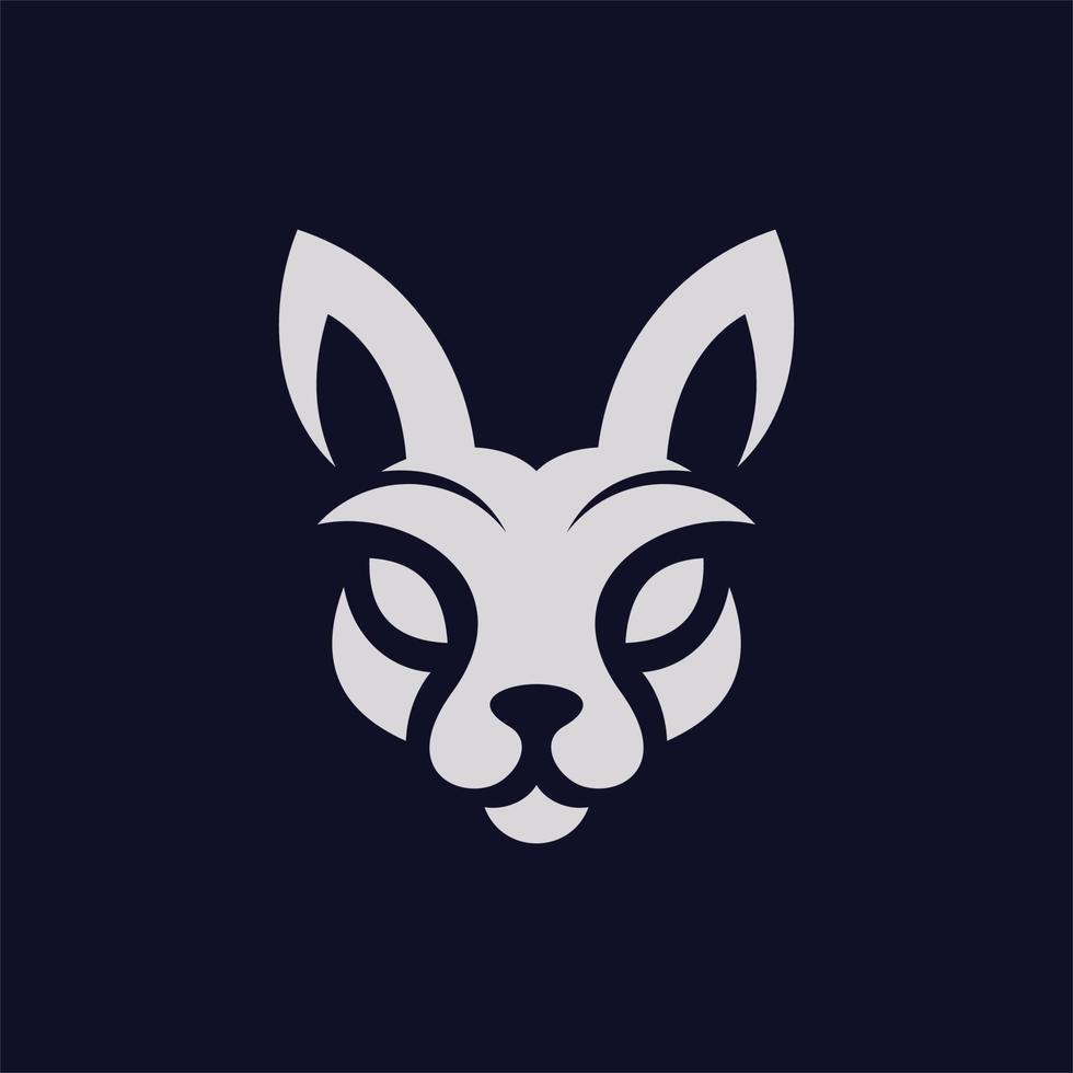 rabbit head cute creative logo design vector