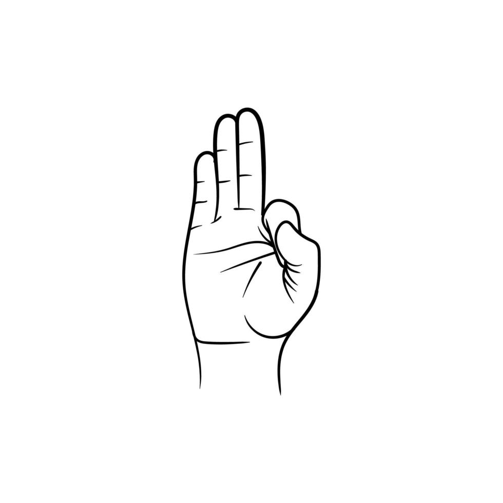 gesture hand line illustration creative design vector