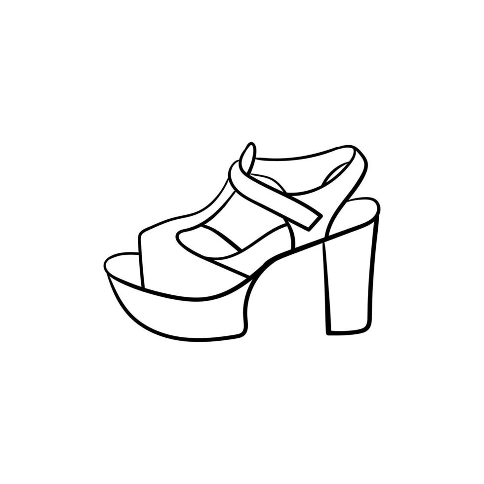 high heels shoes female illustration design vector