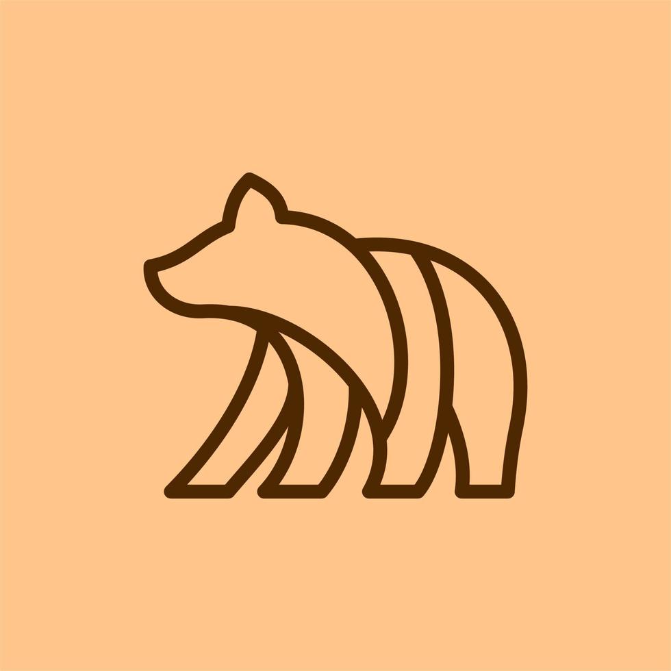 bear line modern creative design vector
