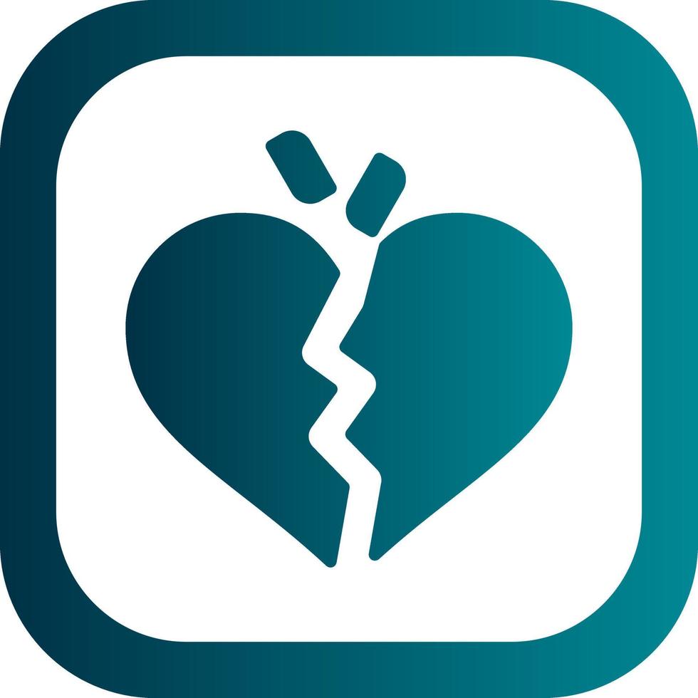 Broken Heart Vector Icon