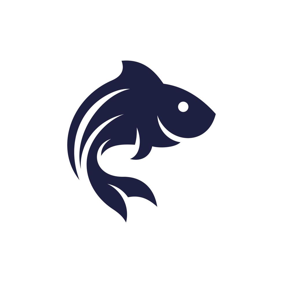 simple fish swimming illustration design vector