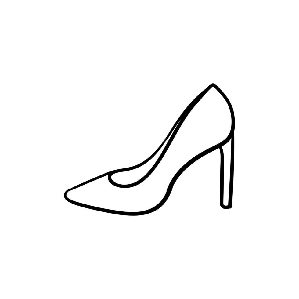 High heels line art style illustration design vector