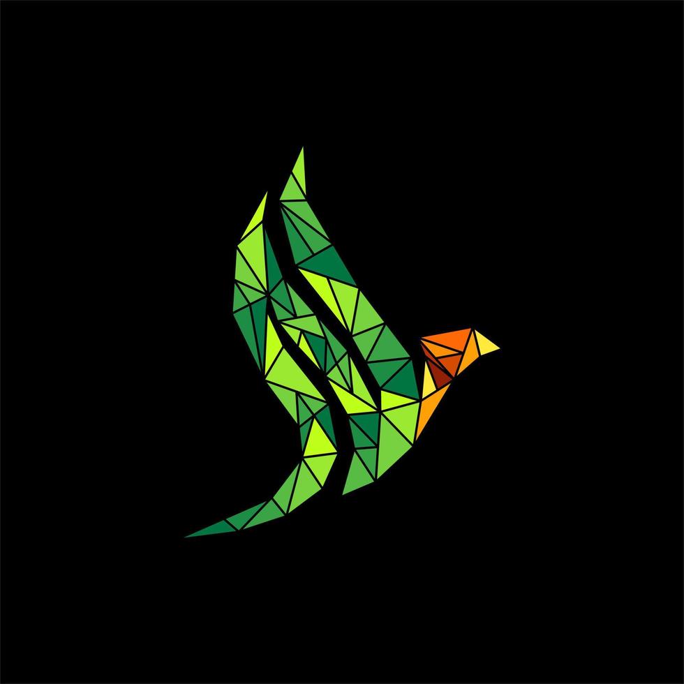 bird fly polygon style illustration creative design vector