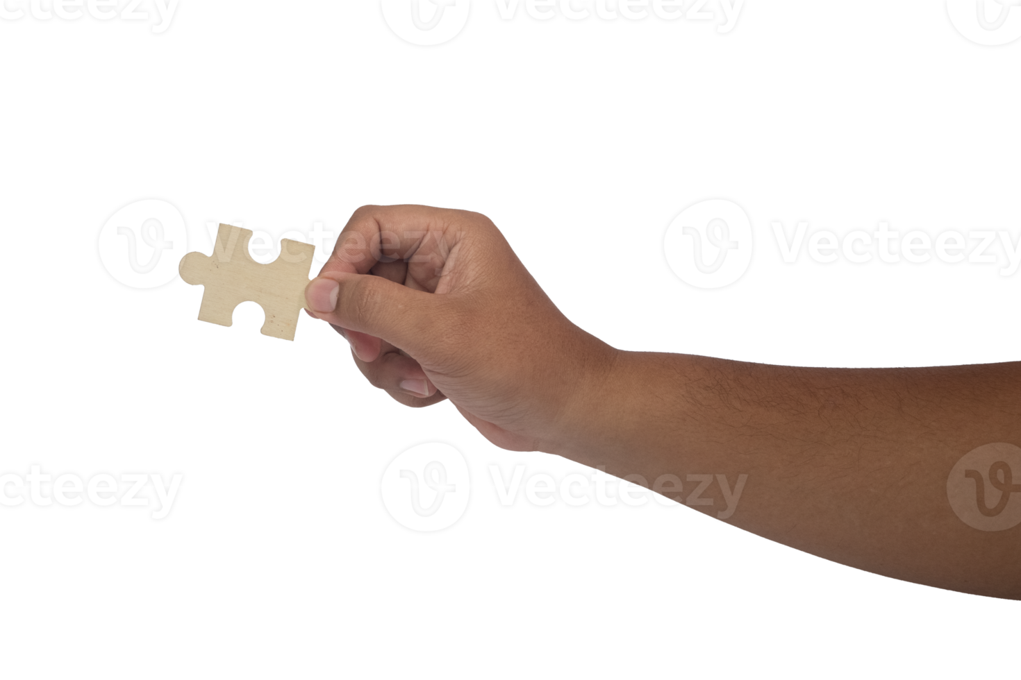 a man's hand is holding a part of a jigsaw puzzle, Business solution, success and strategy concept. png