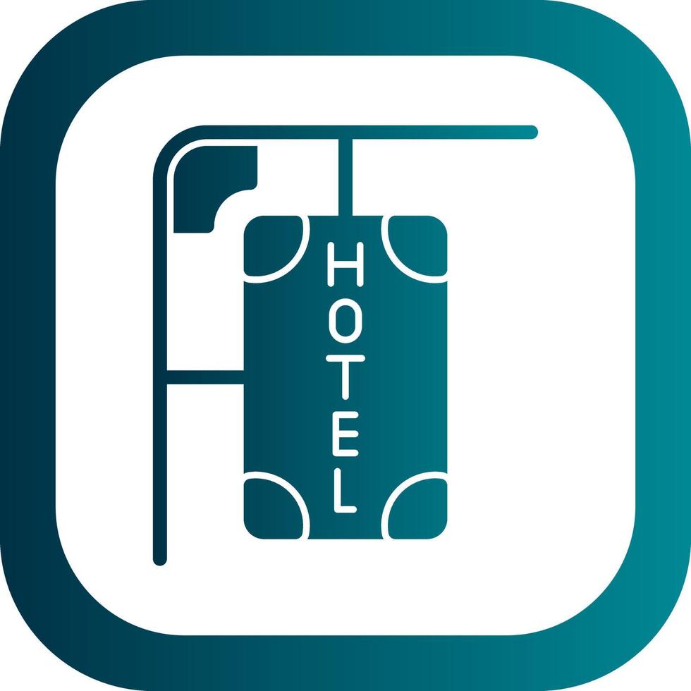 icono de vector de signo de hotel