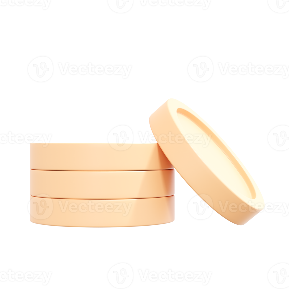 3d rendering of stack of coin concept of financial and investment. 3d illustration cartoon style. png