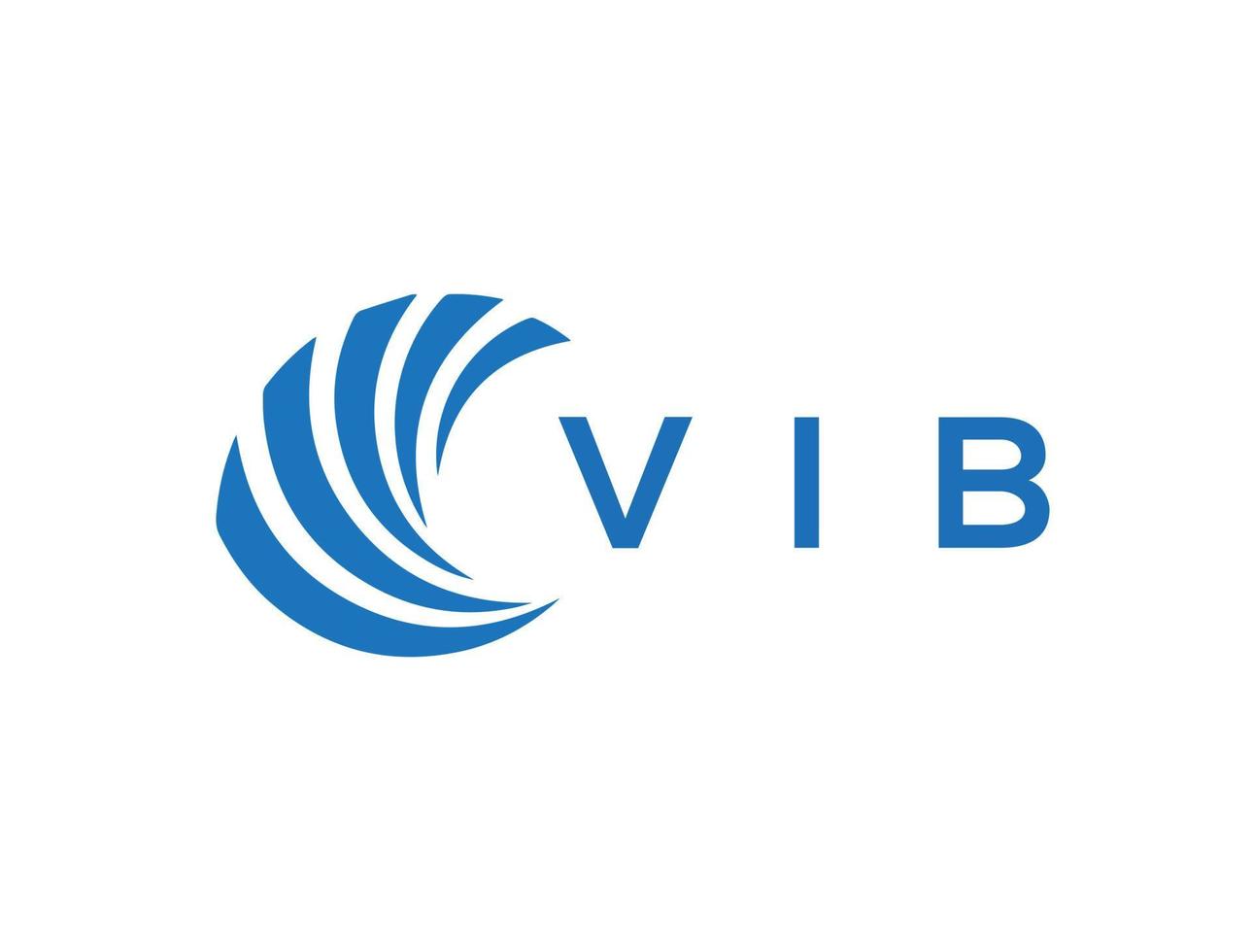 VIB letter logo design on white background. VIB creative circle