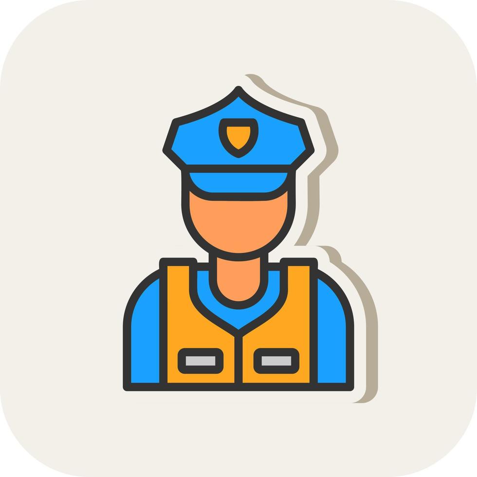 Security Guard Vector Icon Design