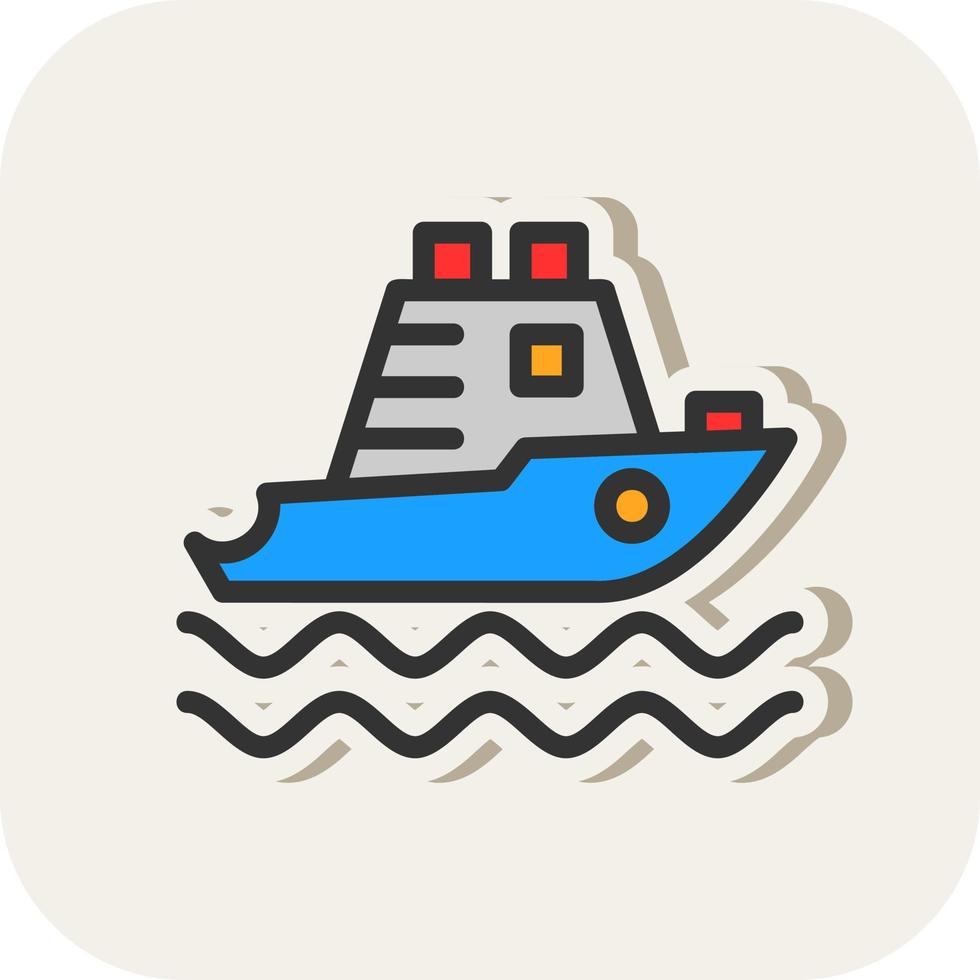 Yatch Vector Icon Design