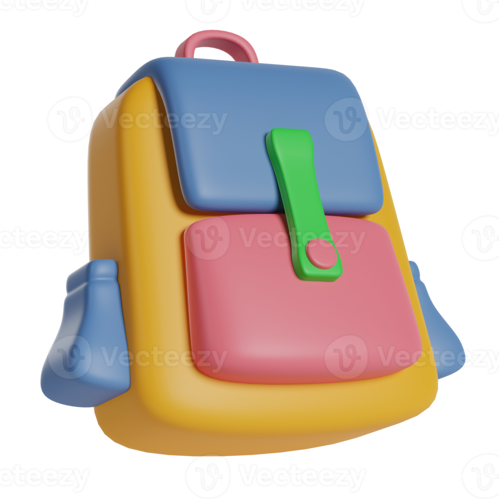 School Bag 3D Illustration png