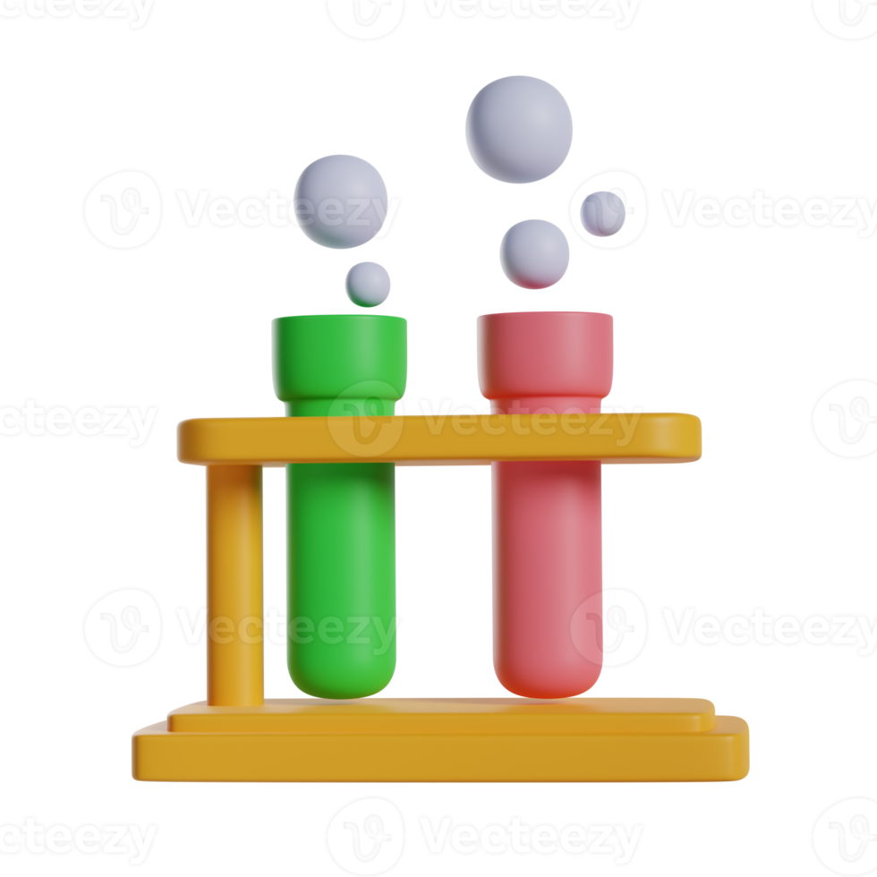 Test Tube Rack 3D Illustration png