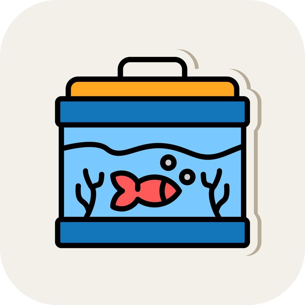 Fish Tank Vector Icon Design