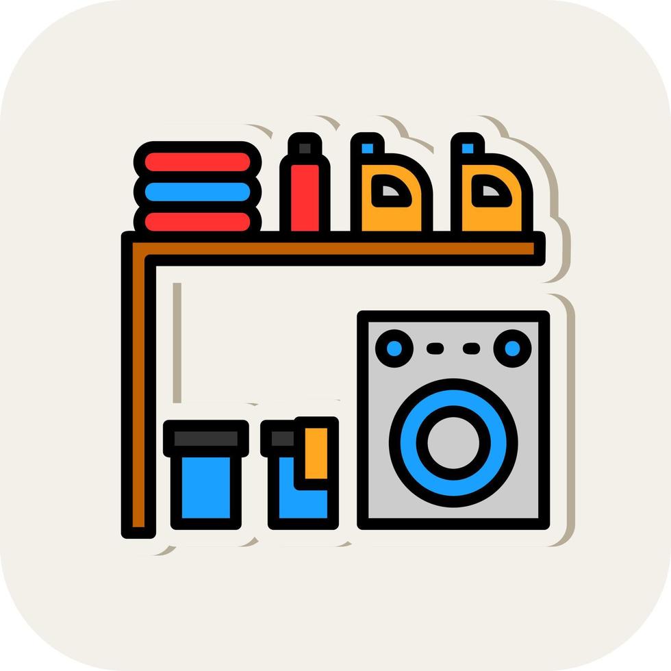 Laundry Room Vector Icon Design