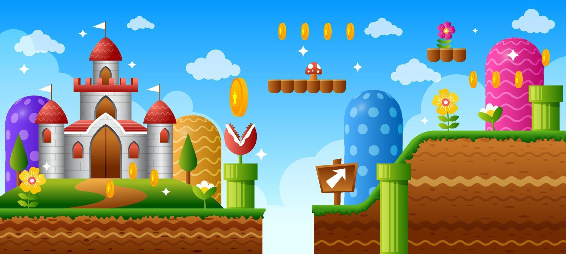 fantasía juego paisaje antecedentes vector