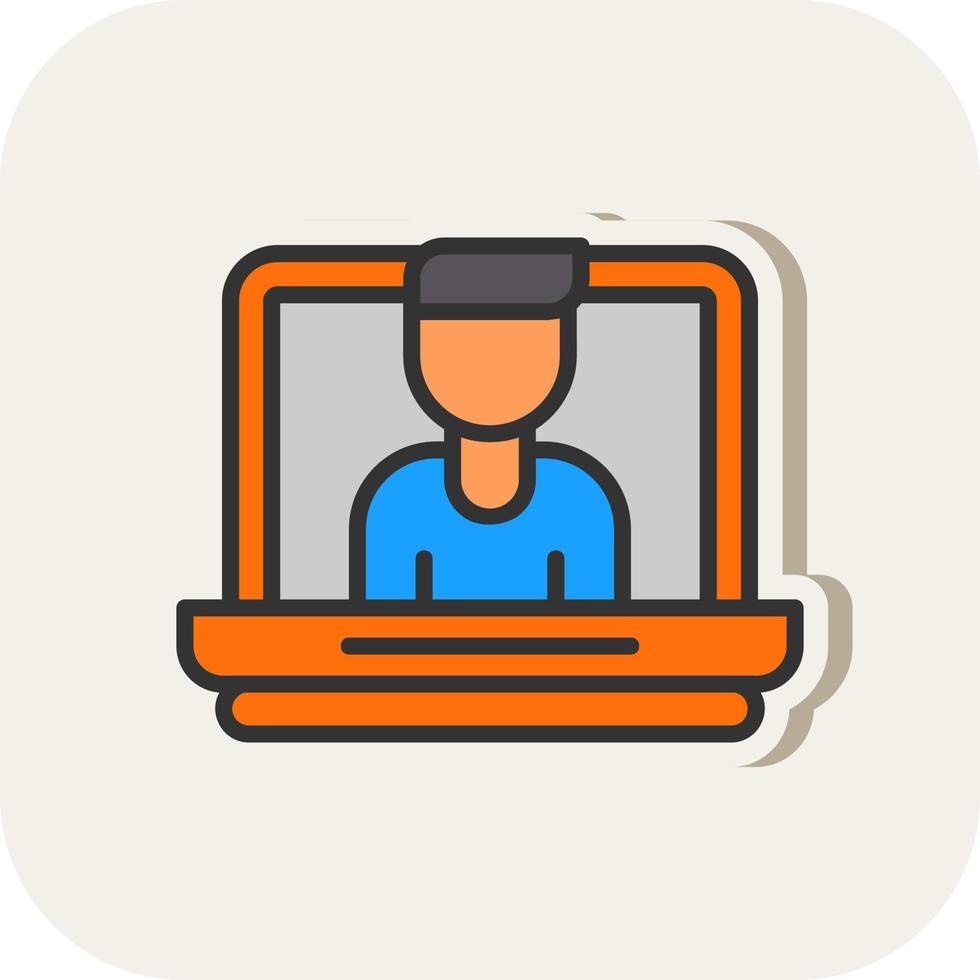 diseño de icono de vector de videoconferencia