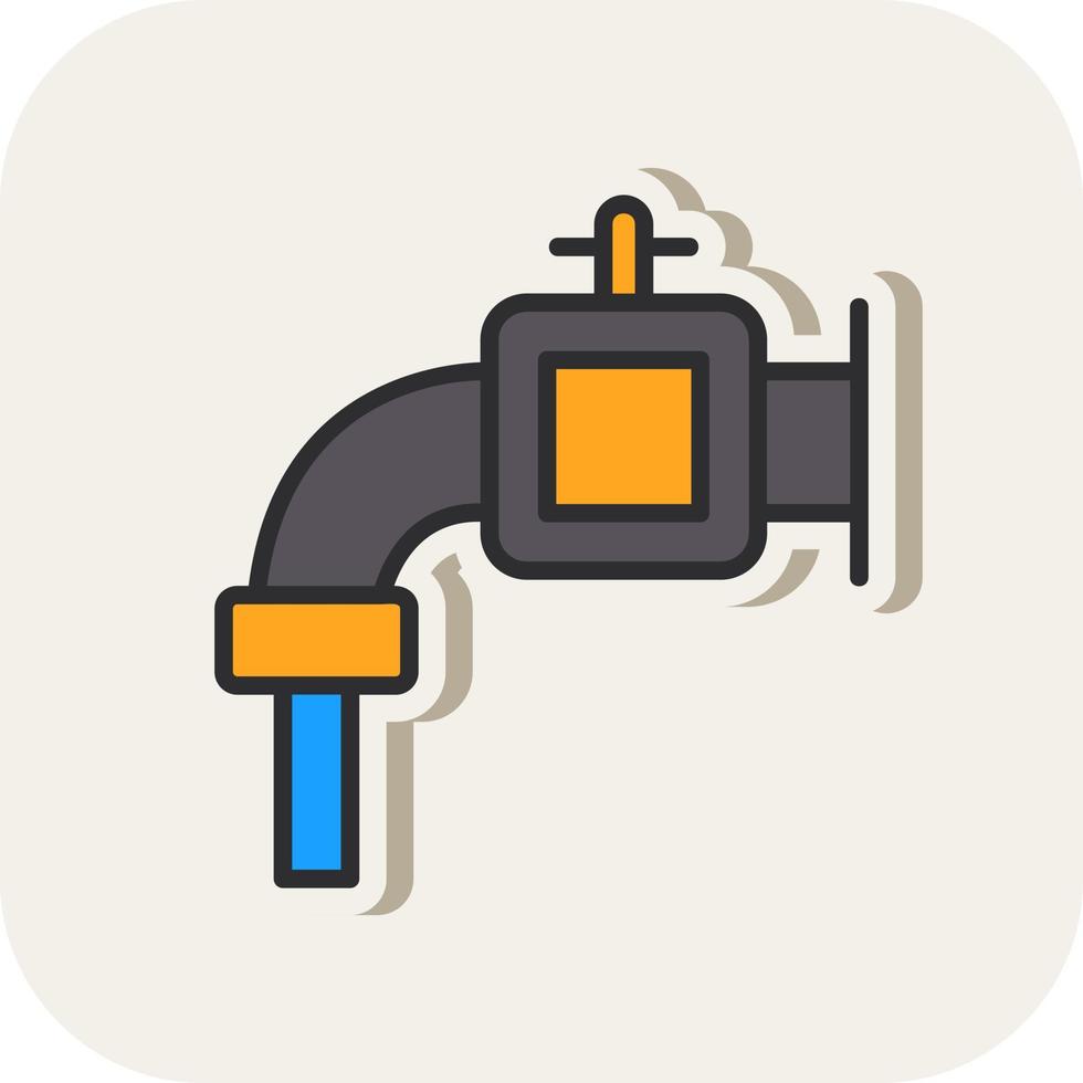Water Pipe Vector Icon Design