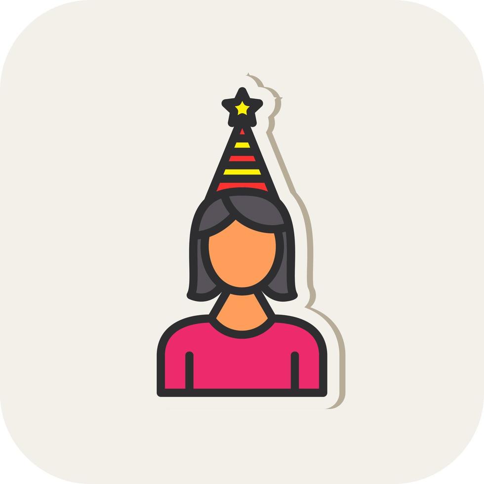 Birthday Girl Vector Icon Design