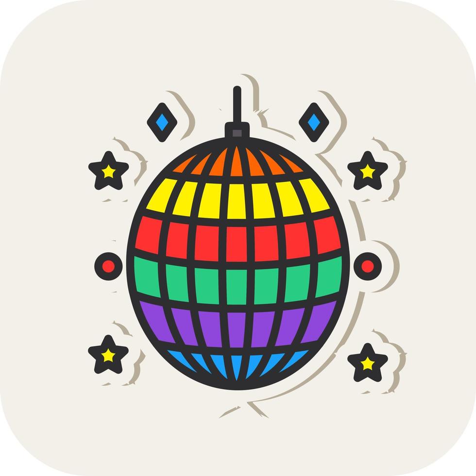 Disco Ball Vector Icon Design