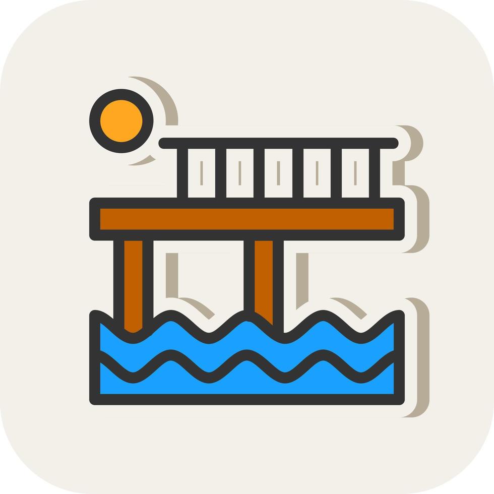 diseño de icono de vector de muelle