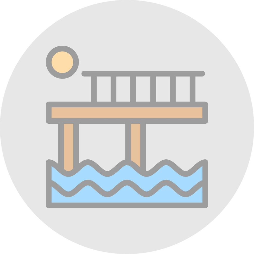 Pier Vector Icon Design