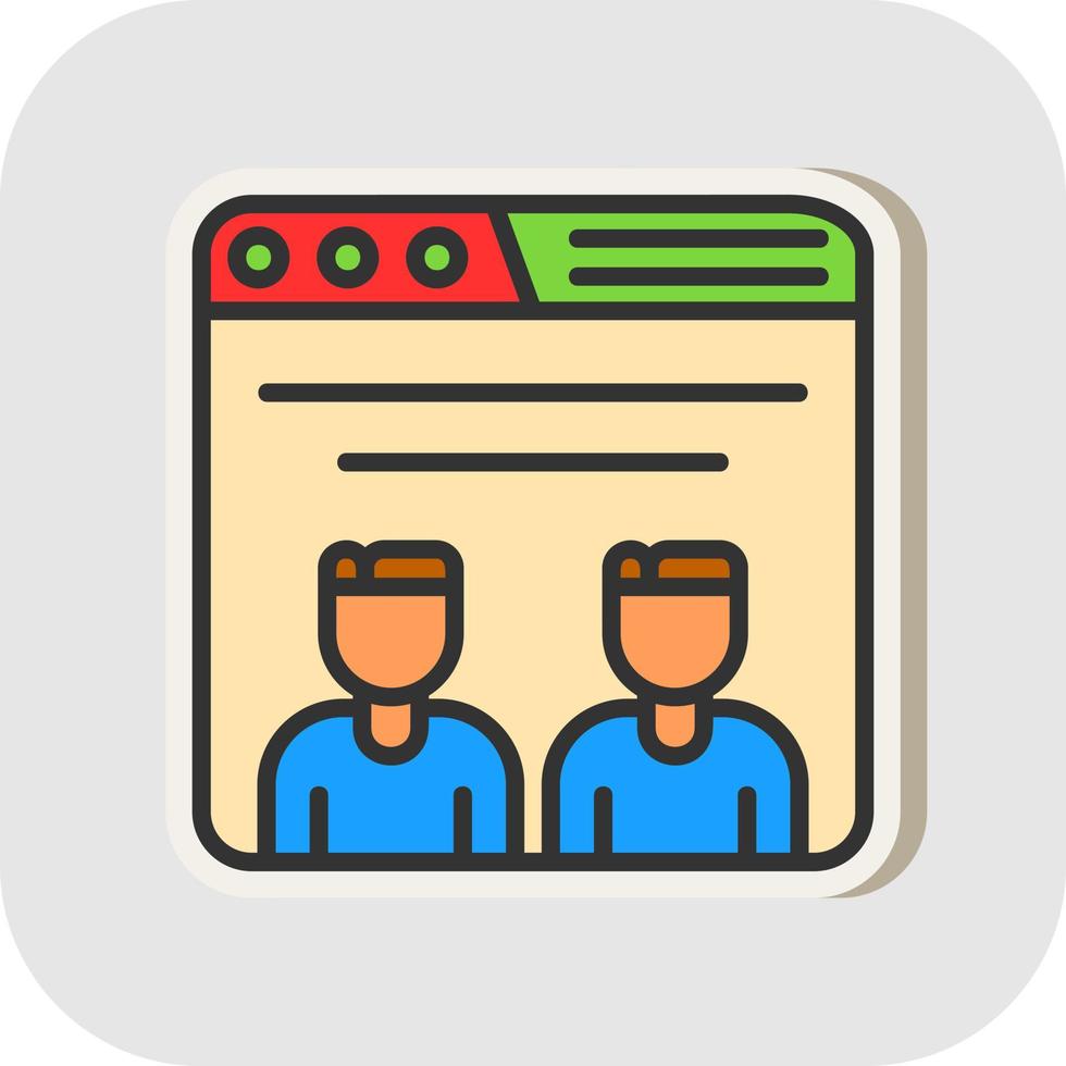 Online Meeting Vector Icon Design