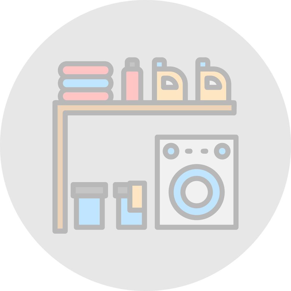 Laundry Room Vector Icon Design