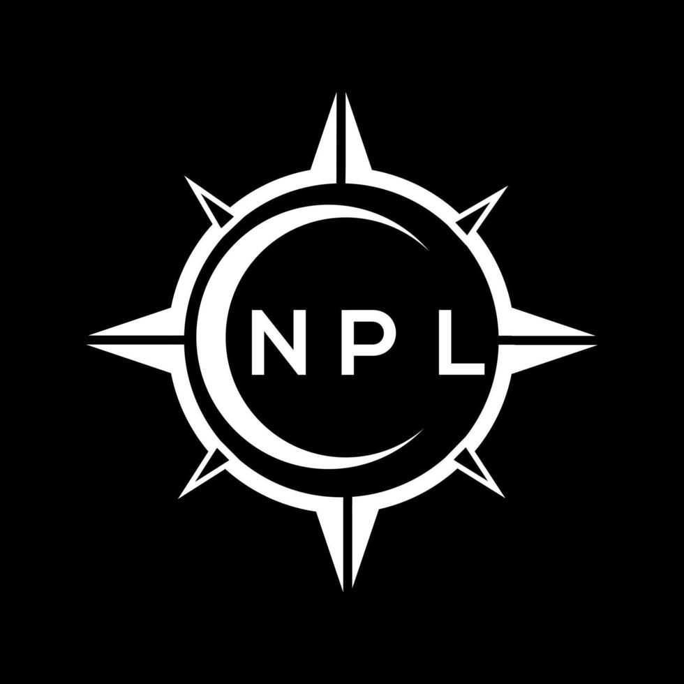npl resumen monograma proteger logo diseño en negro antecedentes. npl