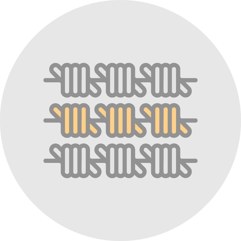 Barbed Wire Vector Icon Design