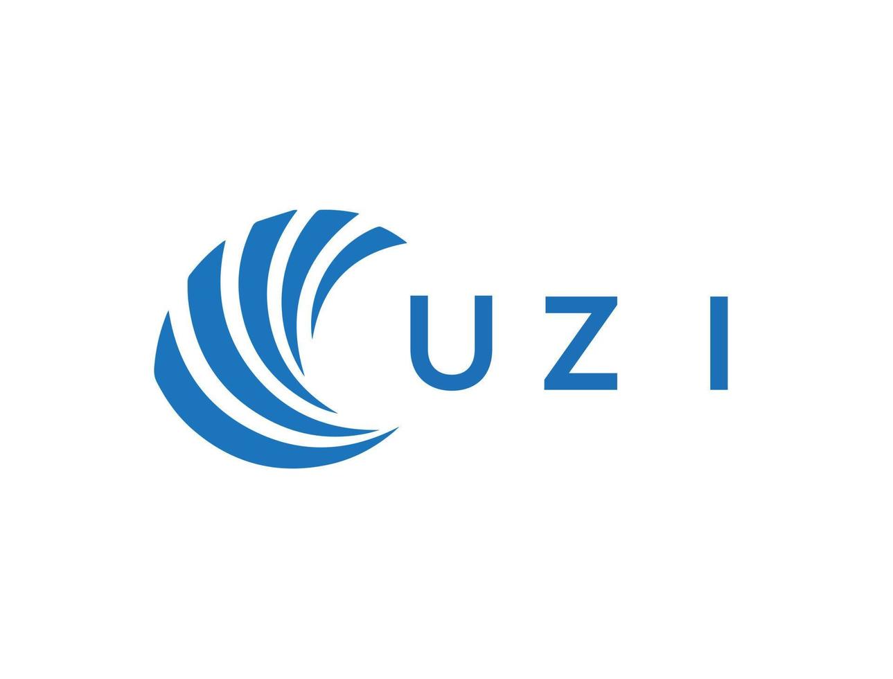 UZI letter logo design on white background. UZI creative circle letter logo concept. UZI letter design. vector