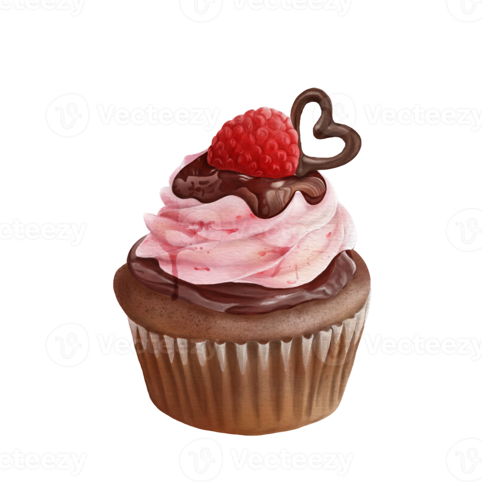 Valentine Chocolate Cupcake png