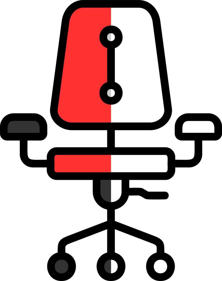 diseño de icono de vector de silla de escritorio