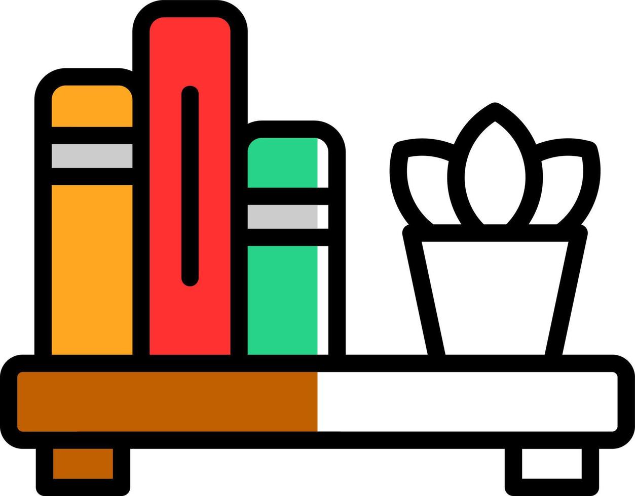 Book Shelf Vector Icon Design