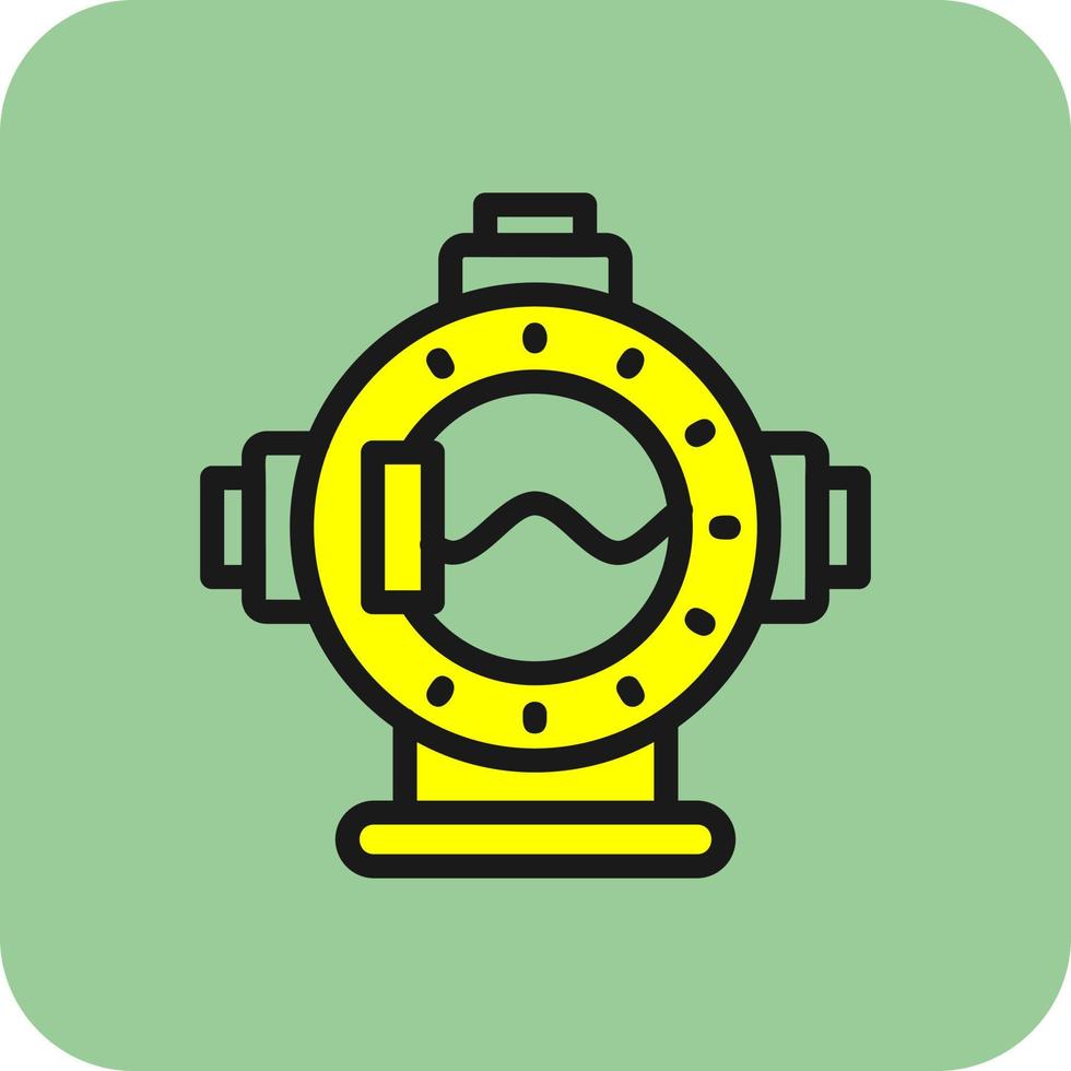 Diving Helmet Vector Icon Design