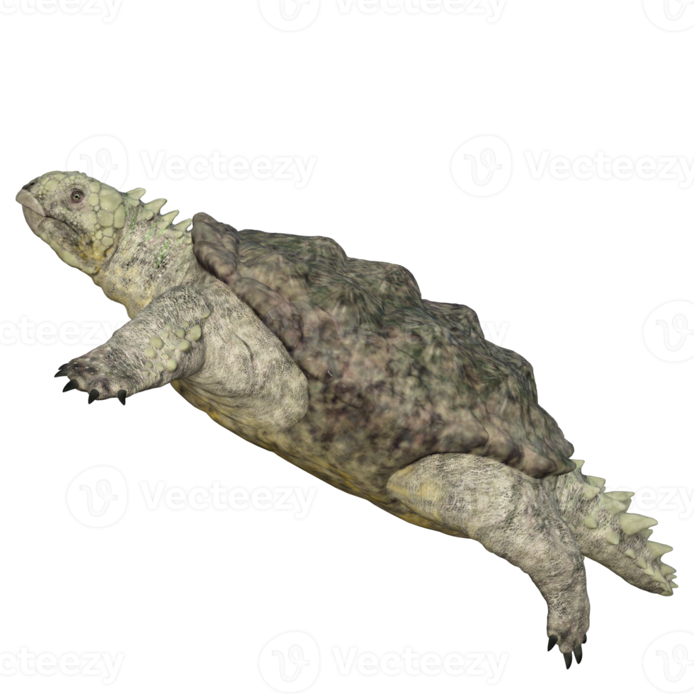 Proganochelys isolated 3D render png