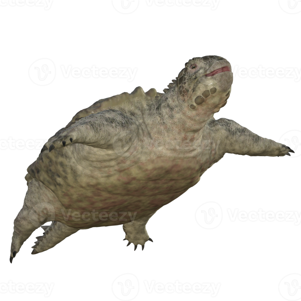 Proganochelys isolated 3D render png