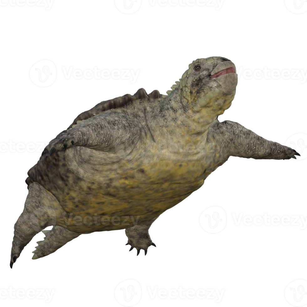 Proganochelys isolated 3D render png