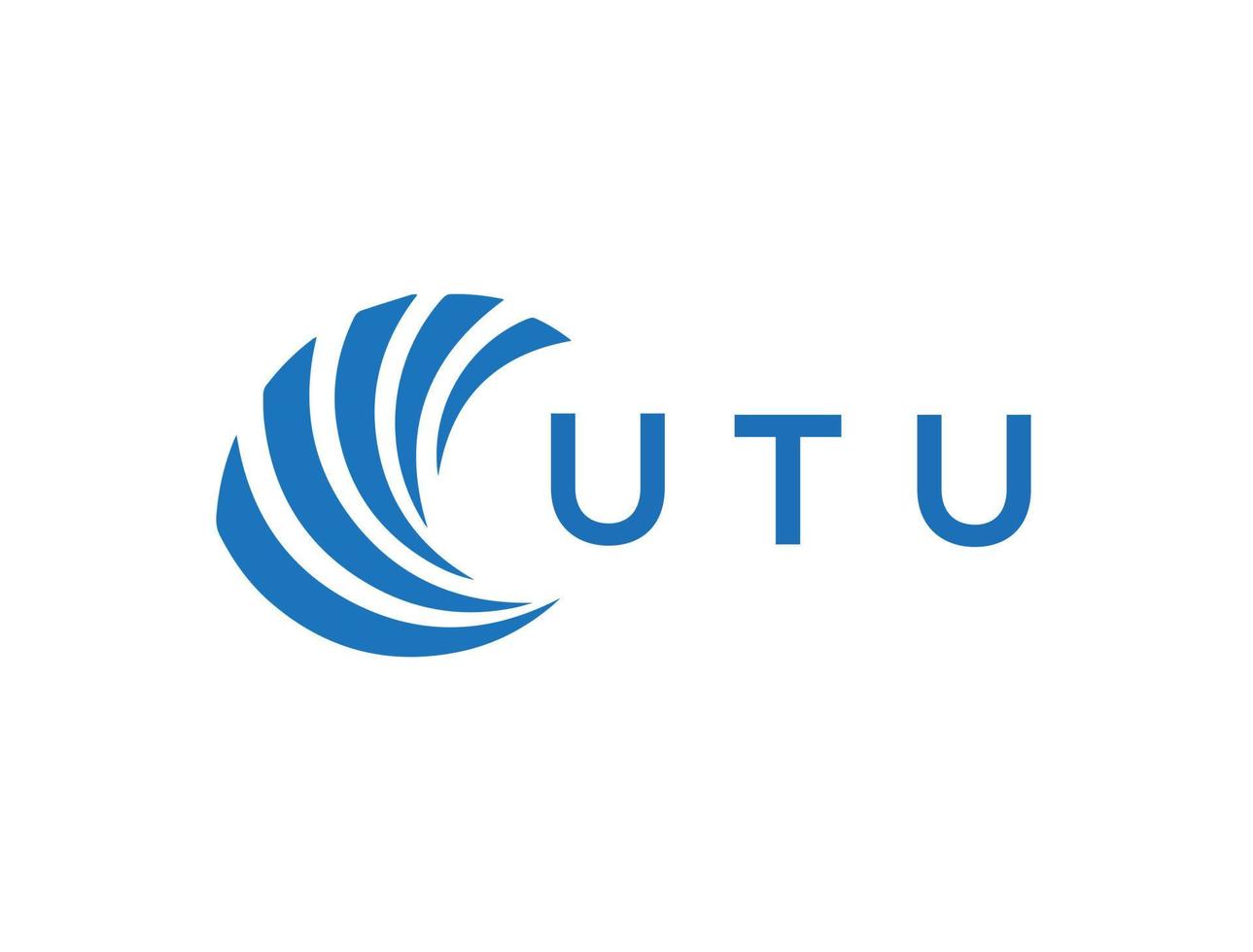 UTU letter logo design on white background. UTU creative circle letter logo concept. UTU letter design. vector