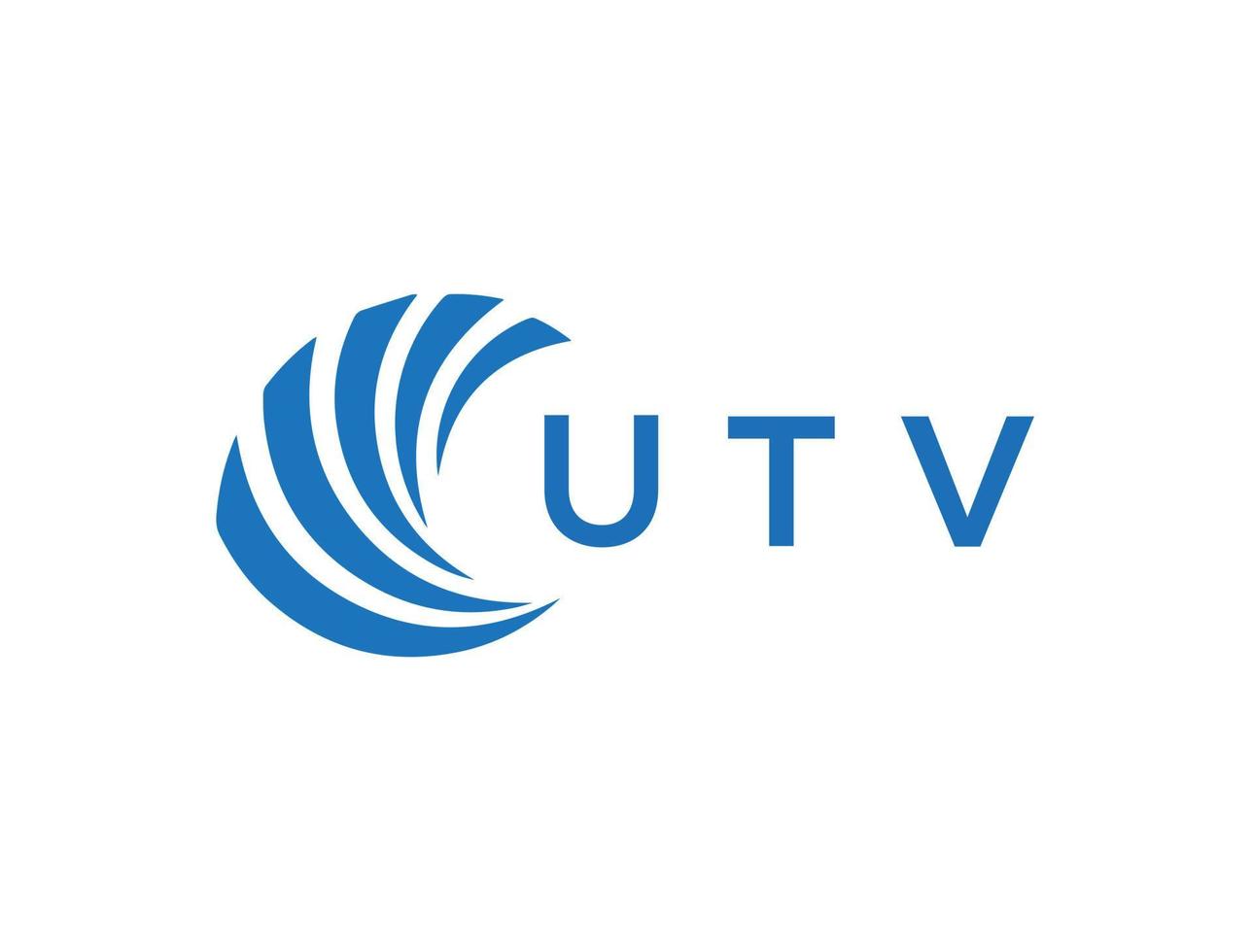 utv letra logo diseño en blanco antecedentes. utv creativo circulo letra logo concepto. utv letra diseño. vector